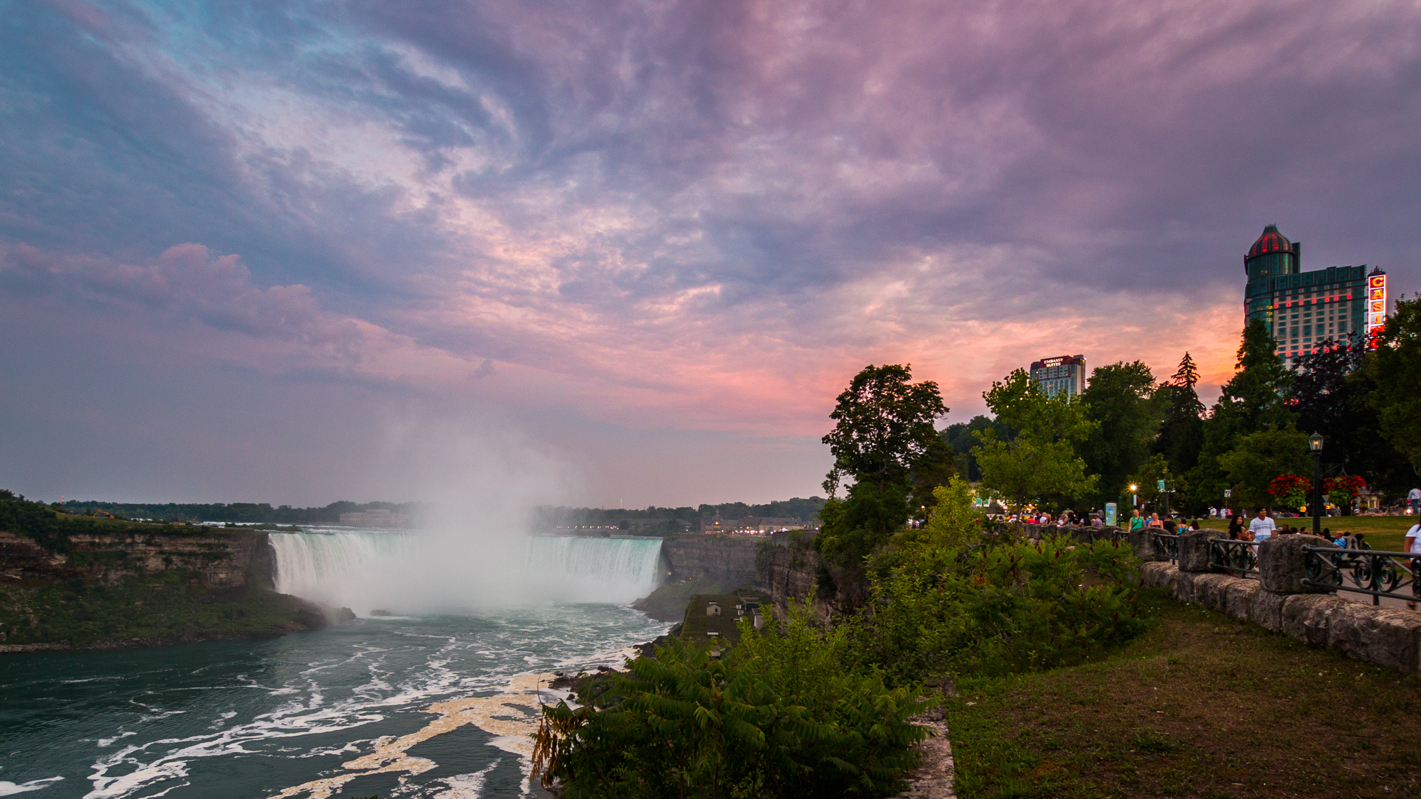 Sunset on Niagara Falls